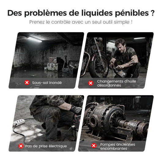 🔈🔈51 % DE RÉDUCTION ! 🔋✨ Ensemble Pompe à Huile et Eau Haute Puissance – Performances Élevées, Portable & Multifonctionnelle 💪