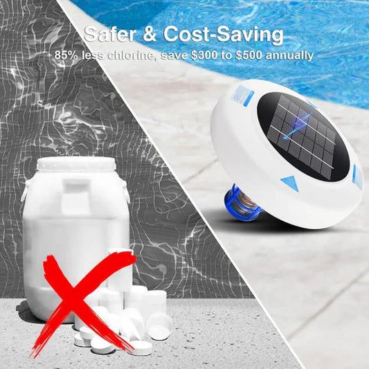 🌞💧Solar Pool Ionizer For Crystal Clear Water✨