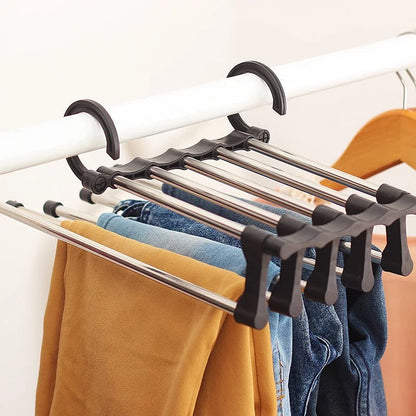 👖 ACHETEZ 2, RECEVEZ 3 ! ✨ Porte-Pantalons Multifonctionnel – Gain de Place et Pratique 🌟