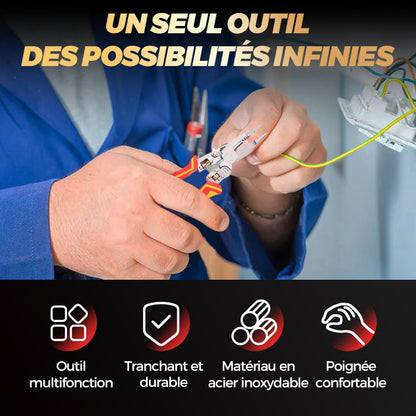 ✅Pince à Dénuder 8-en-1 avec Testeur de Tension🧰