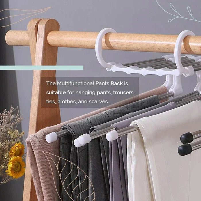 👖 ACHETEZ 2, RECEVEZ 3 ! ✨ Porte-Pantalons Multifonctionnel – Gain de Place et Pratique 🌟