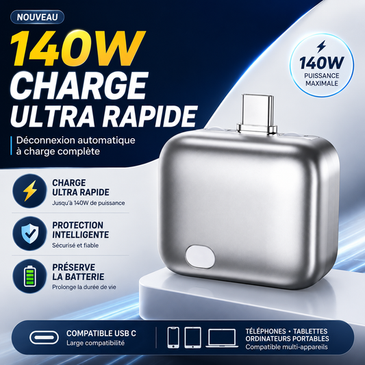 Adaptateur de Charge à Déconnexion Automatique 140 W™ | Protège Votre Batterie et Coupe Automatiquement la Charge
