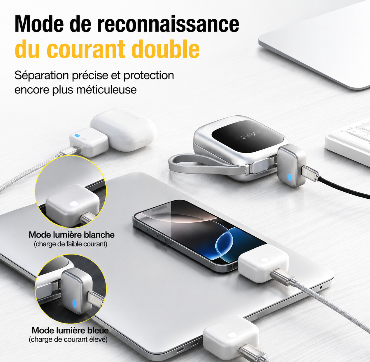 Adaptateur de Charge à Déconnexion Automatique 140 W™ | Protège Votre Batterie et Coupe Automatiquement la Charge