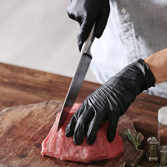 🔥🔥🔥100 gants jetables en nitrile noir Outils de sécurité pour le nettoyage domestique