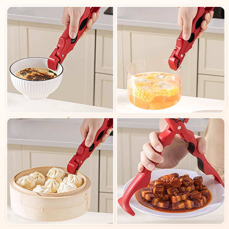 📢50% DE RÉDUCTION✨Pince 3 en 1 pour bol et assiette en silicone