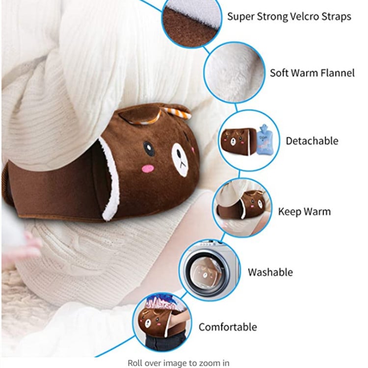 🎅 Vente de Noël - 50% de réduction 🔥 Ceinture en peluche avec bouillotte 🎁