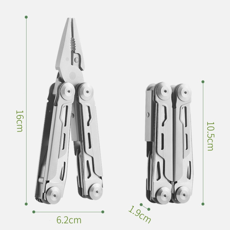 Pince multifonction pliable 12 en 1 en acier inoxydable