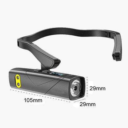 📢📢50 % de réduction !!!🎅Lampe frontale LED ultra-légère à porter sur l’oreille : 5 modes, détection gestuelle & batterie intelligente ! 💡🏃‍♂️